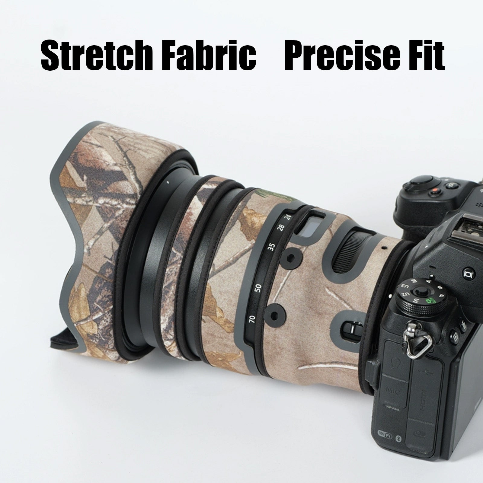 Lens Cover for Nikon Z 24-70mm F/2.8 S Camouflage Camera Lens Protection Sleeve Waterproof Rain Cover