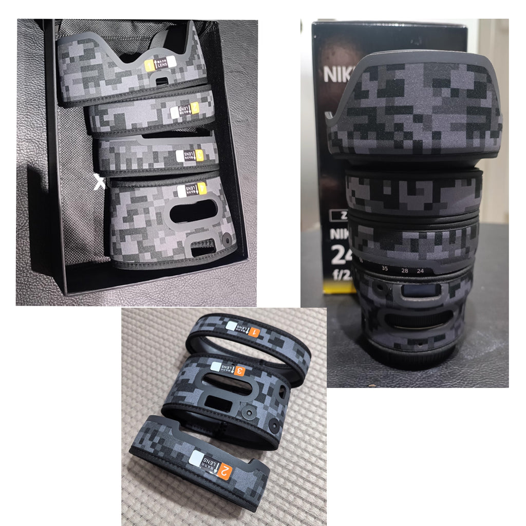 Lens Cover for Nikon Z 24-70mm F/2.8 S Camouflage Camera Lens Protection Sleeve Waterproof Rain Cover