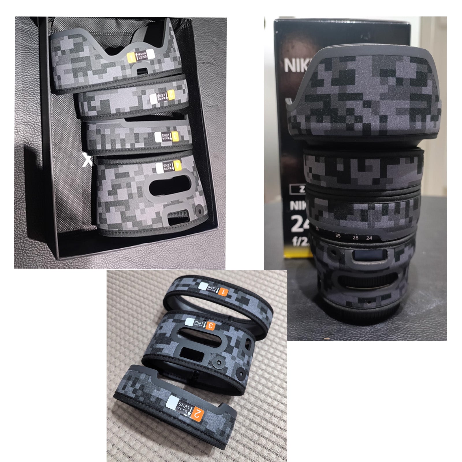 Lens Cover for Nikon Z 24-70mm F/2.8 S Camouflage Camera Lens Protection Sleeve Waterproof Rain Cover