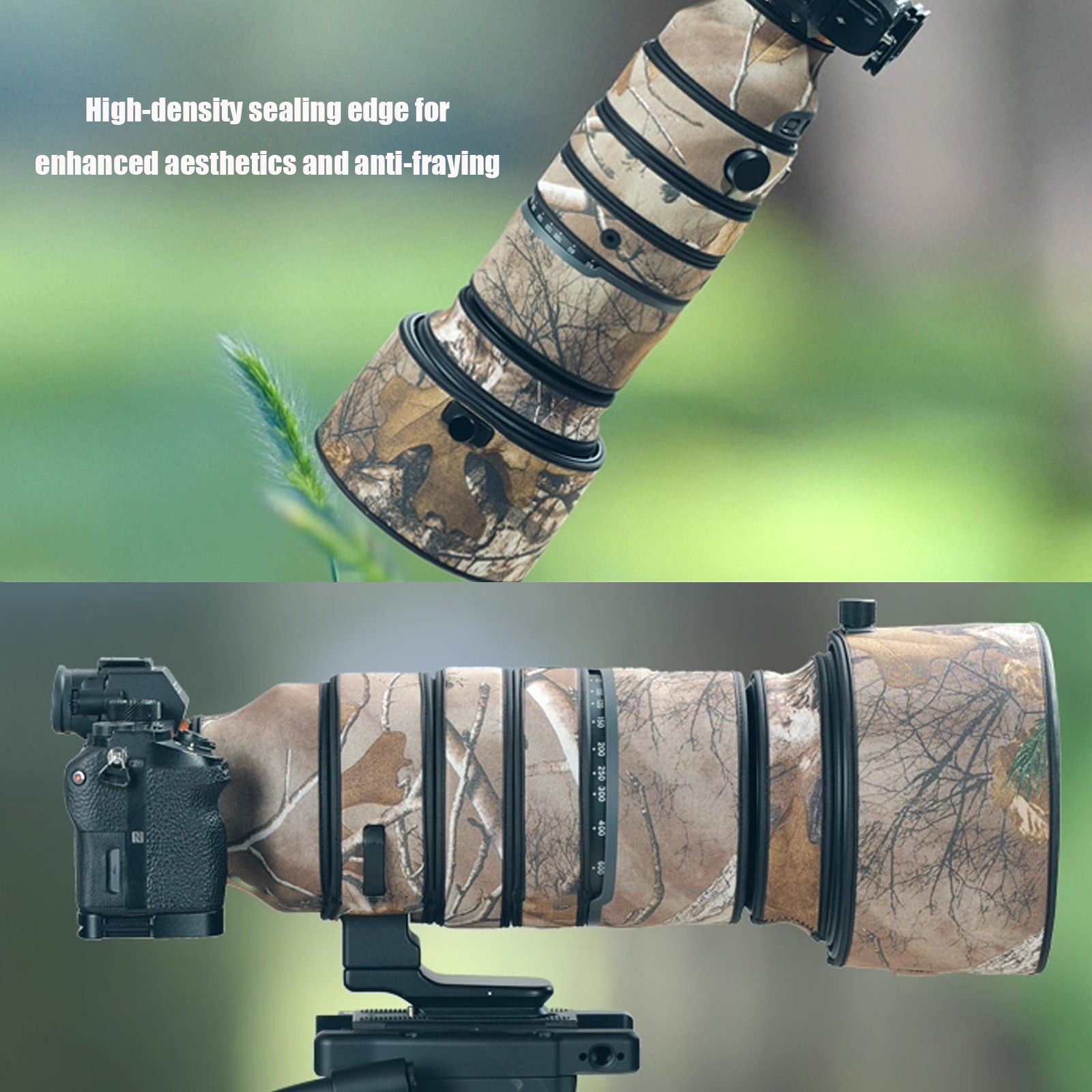Lens Cover for Sigma 60-600mm F/4.5-6.3 DG DN OS Sports Camouflage Camera Lens Protection Sleeve Waterproof Rain Cover