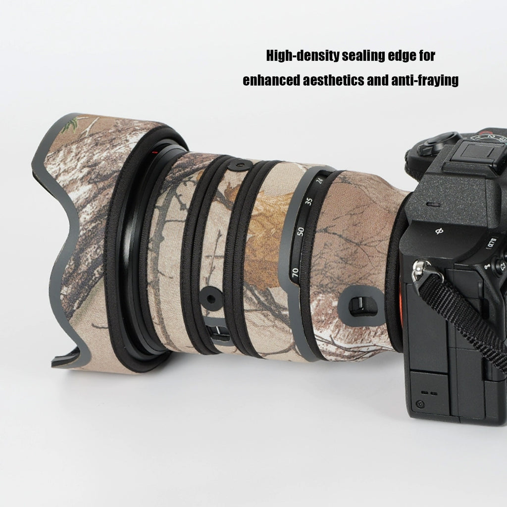 Lens Cover for Sony FE 24-70mm F/2.8 GM II Camouflage Camera Lens Protection Sleeve Waterproof Rain Cover