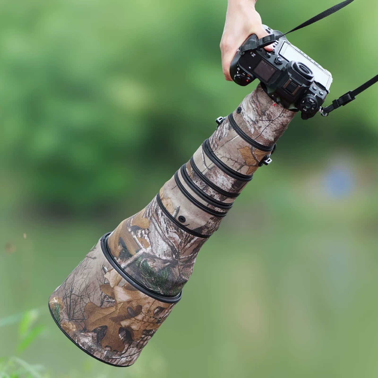 Lens Cover for Nikon Z 600mm F/4 TC VR S Camouflage Camera Lens Protection Sleeve Waterproof Rain Cover