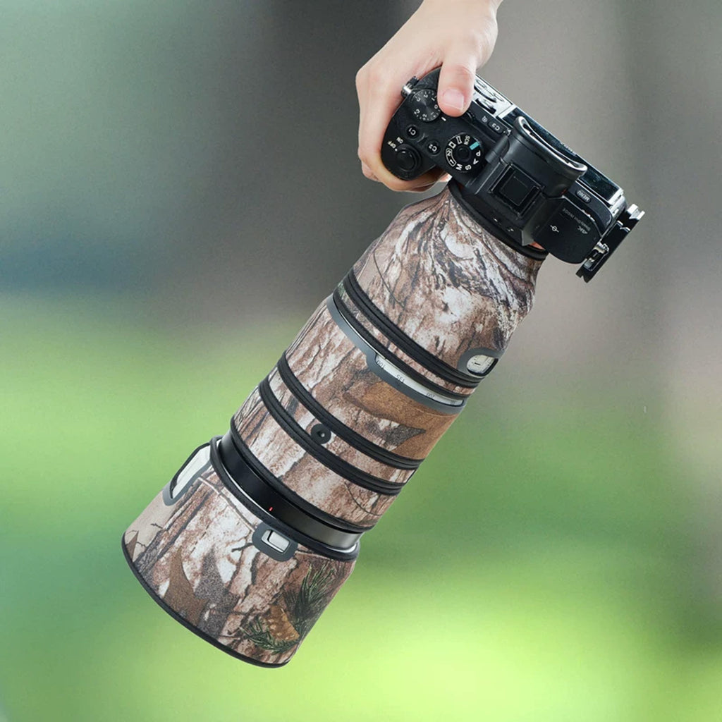 Lens Cover for Sony FE 100-400mm F/4.5-5.6 GM OSS Camouflage Camera Lens Protection Sleeve Waterproof Rain Cover