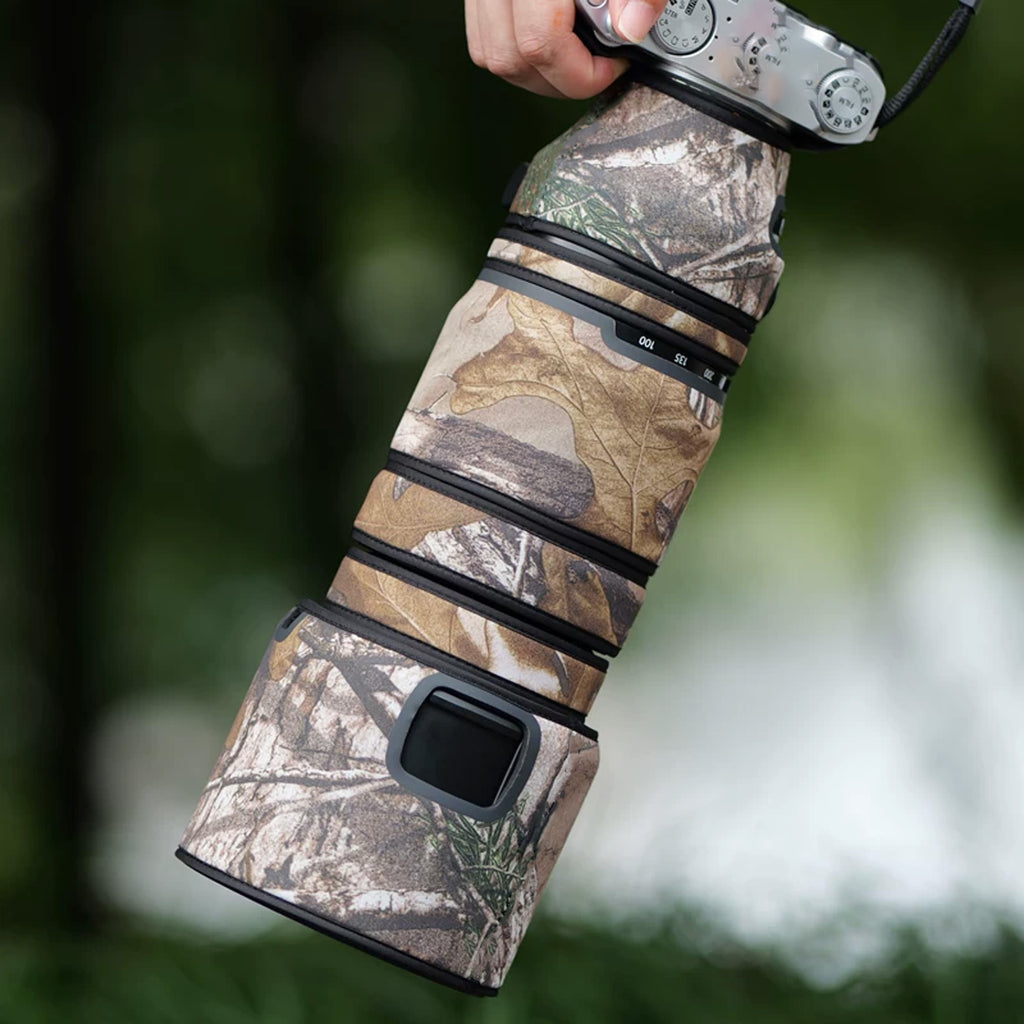 Lens Cover for Fujinon XF 100-400mm F/4.5-5.6 R LM OIS WR Camouflage Camera Lens Protection Sleeve Waterproof Rain Cover